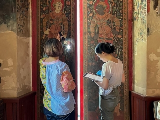 Field trip to the World Monument Fund project construction
                                          site at Wat Chai Watthanaram, Ayutthaya, © SUIC / © Institute of Conservation, University of Applied Arts Vienna