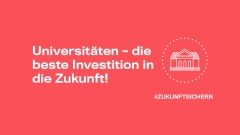 Poster with writing and university logo