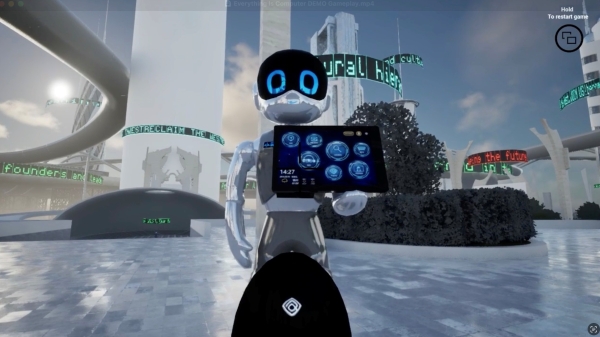 Everything is Computer c/o Laura Cugusi
& machine yearning aka ncx3 Ein animierter Roboter in futuristischer Umgebung