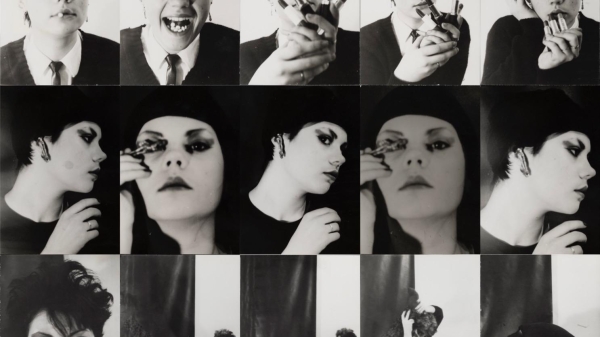 Eine Abbildung mehrerer schwarz-weiß Fotografien von Porträtfs aus der
                                          Punk-Kultur