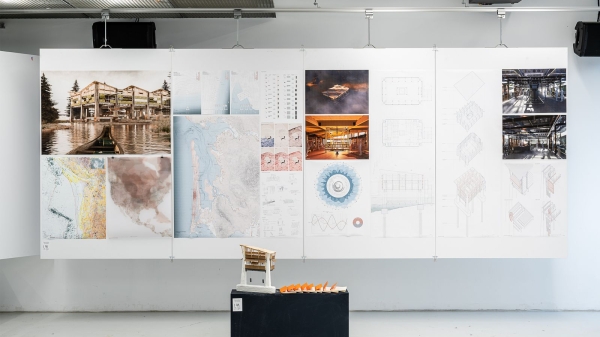 View of the poster presentation and a modell