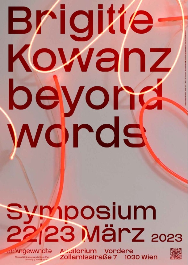 Plakat des Symposiums für Brigitte Kowanz.