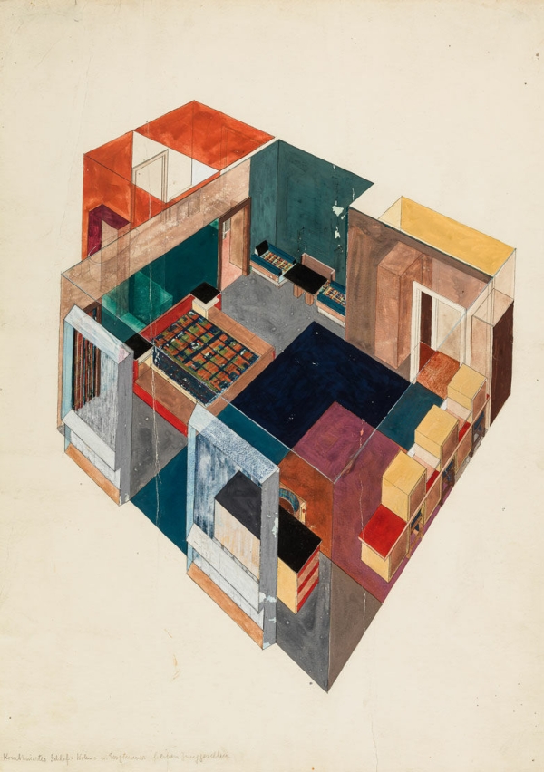 Friedl Dicker-Brandeis, Franz Singer,
                                          Entwurf für die Wohnung von Hans Heller, 1927–1928, Inv.Nr.: 9394/1, Kunstsammlung und Archiv, Universität für angewandte
                                          Kunst Wien 