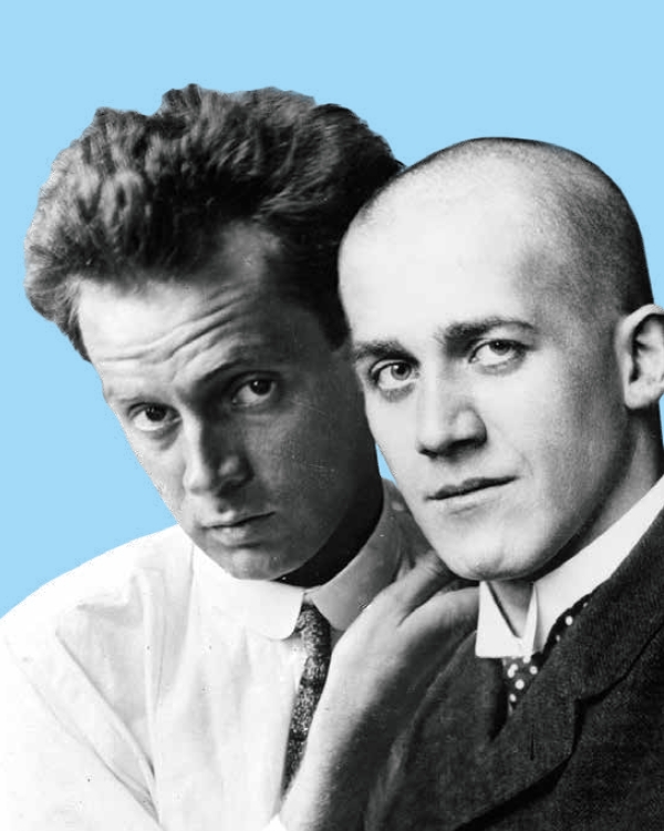 Porträts von Egon Schiele und Oskar Kokoschka