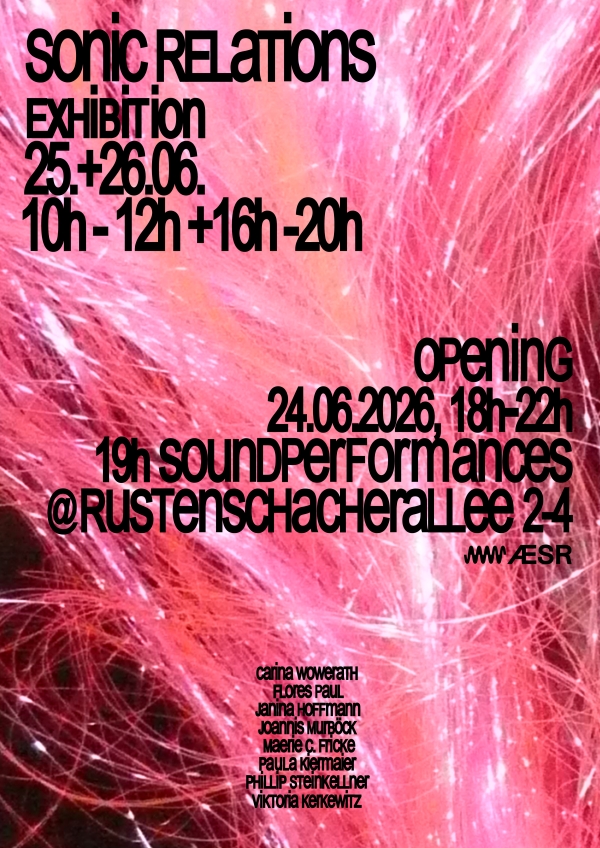 Veranstaltungsplakat Sonic Relations Gruppenausstellung